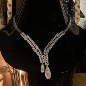 Classic Crystal Drop Necklace and Earring Set