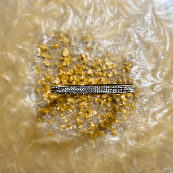 Luxurious Gold-Tone Crystal Bangle - Image 2