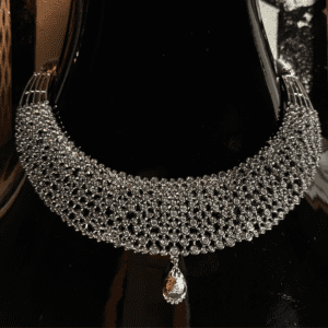 Elegant Crystal Choker Necklace and Earring Set