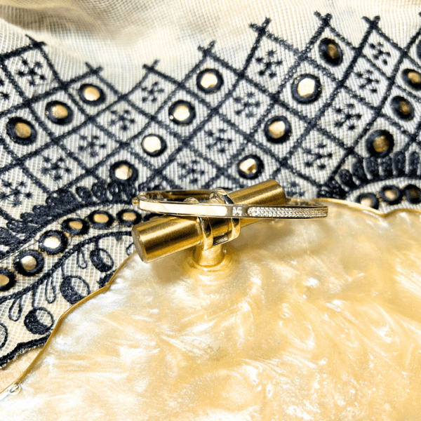 Elegant White and Sparkle Accent Bracelet - Image 3