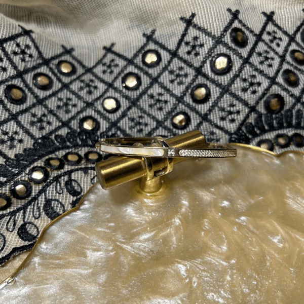 Elegant White and Sparkle Accent Bracelet - Image 4